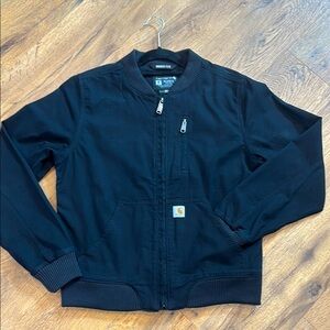 Carhartt Black Bomber Jacket with Zip Pockets